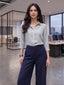 Pearl Mist Satin Shirt – Effortless Workday Elegance