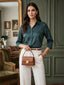 Verdant Heritage Satin Shirt – Timeless Botanical Elegance