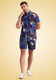 TerraDesi Cobalt Abstract Expressionist Viscose Co-Ord Set