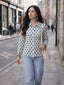 Ivory Mosaic Cotton Shirt – Everyday Heritage Elegance