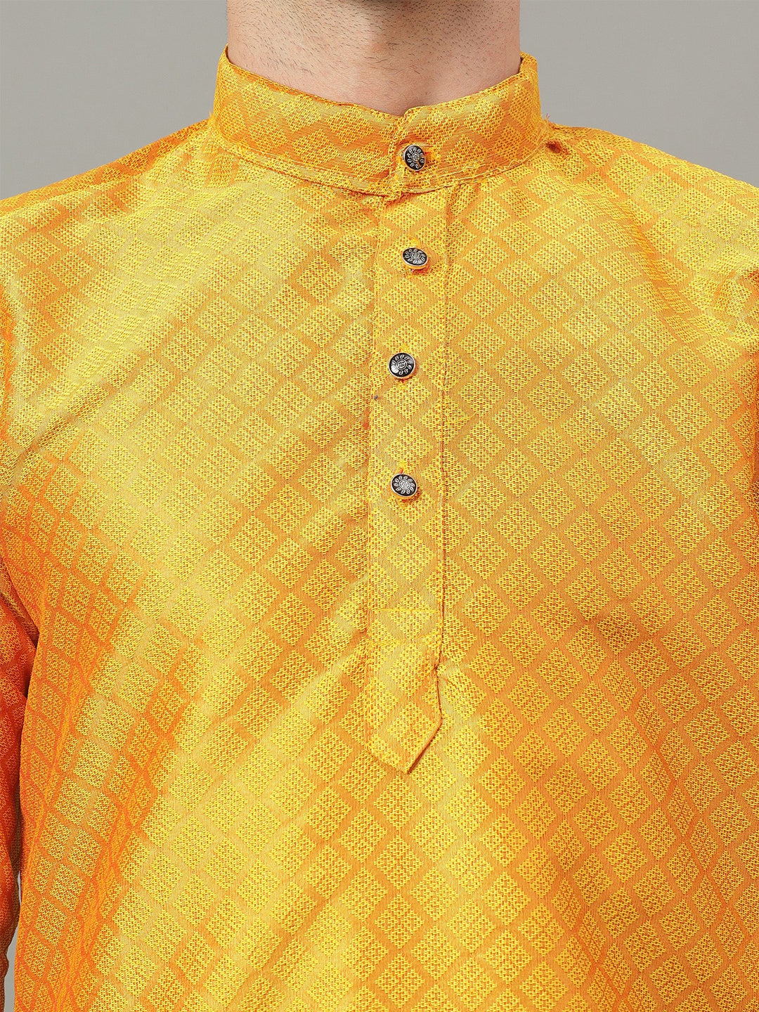 RudraRaj Jacquard Festive Kurta for Men | TerraDesi Royal Maroon Long Kurta