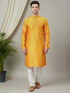 RudraRaj Jacquard Festive Kurta for Men | TerraDesi Royal Maroon Long Kurta