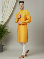 RudraRaj Jacquard Festive Kurta for Men | TerraDesi Royal Maroon Long Kurta