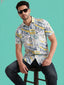 TerraDesi Azure Marble Swirl Viscose Rayon Shirt