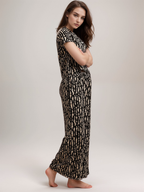 TerraDesi Noir Stripe Luxe Lounge Co-ord Set – Classic Shirt Edition