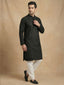 NoirVansh Luxe Sequin Kurta | TerraDesi Black Festive Statement Kurta