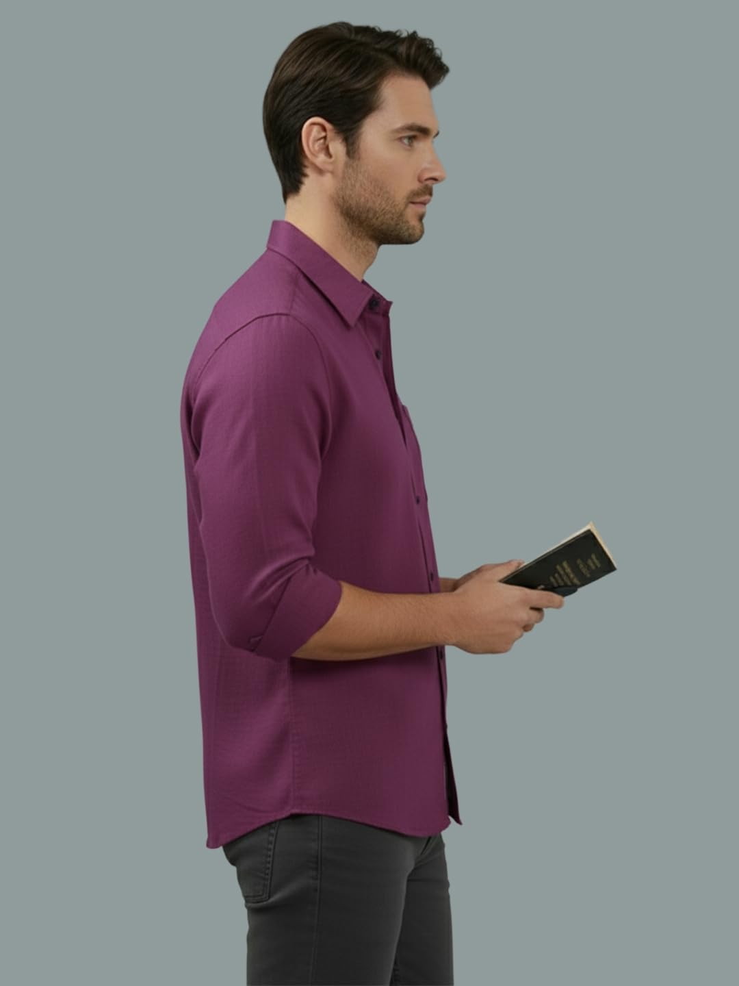 TerraDesi Men’s Essential Solid Cotton Blend Shirt