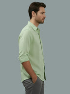 TerraDesi Men’s Essential Solid Cotton Blend Shirt