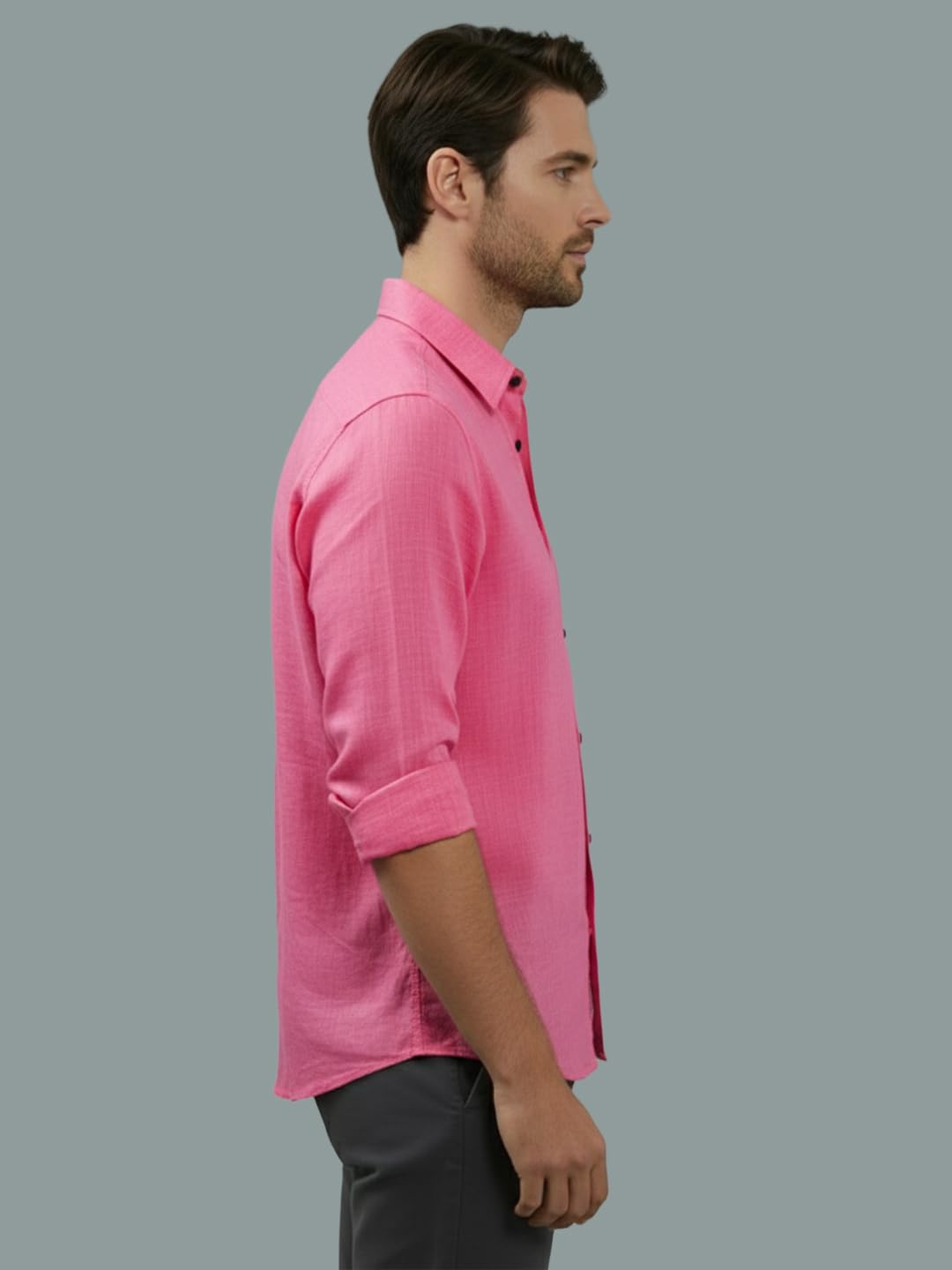 TerraDesi Men’s Essential Solid Cotton Blend Shirt