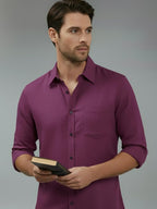 TerraDesi Men’s Essential Solid Cotton Blend Shirt