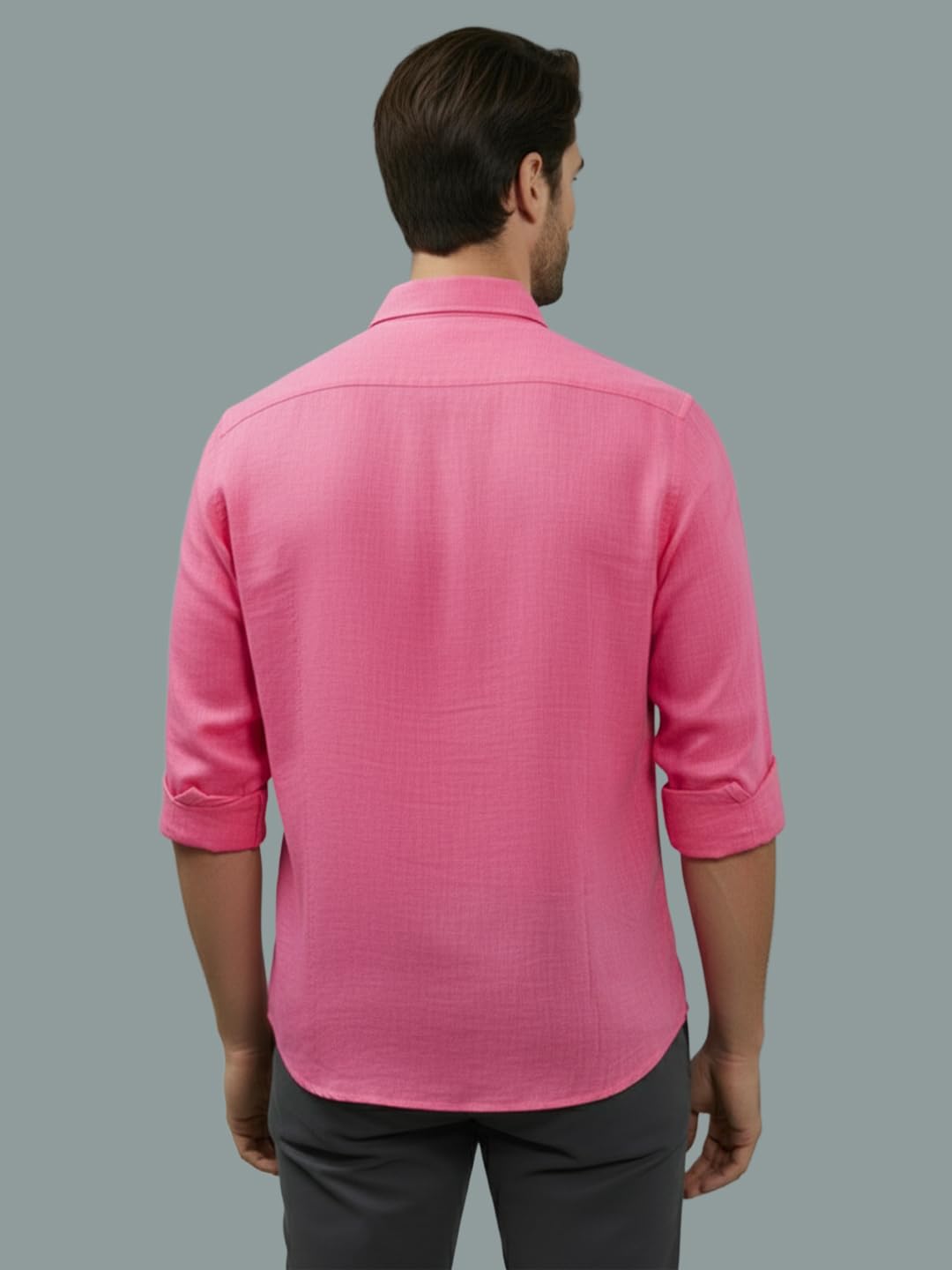 TerraDesi Men’s Essential Solid Cotton Blend Shirt