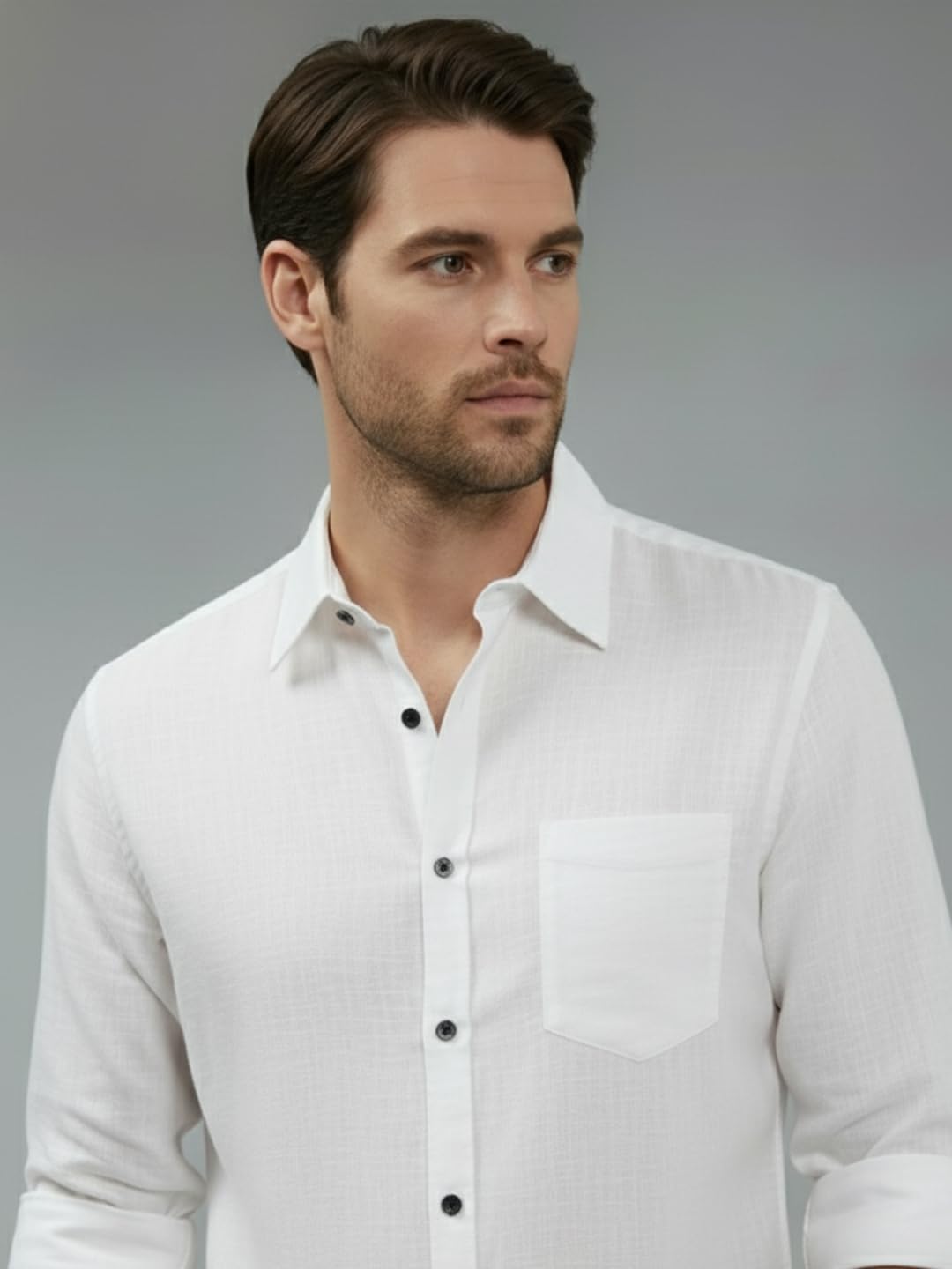 TerraDesi Men’s Essential Solid Cotton Blend Shirt