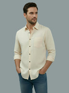 TerraDesi Men’s Essential Solid Cotton Blend Shirt