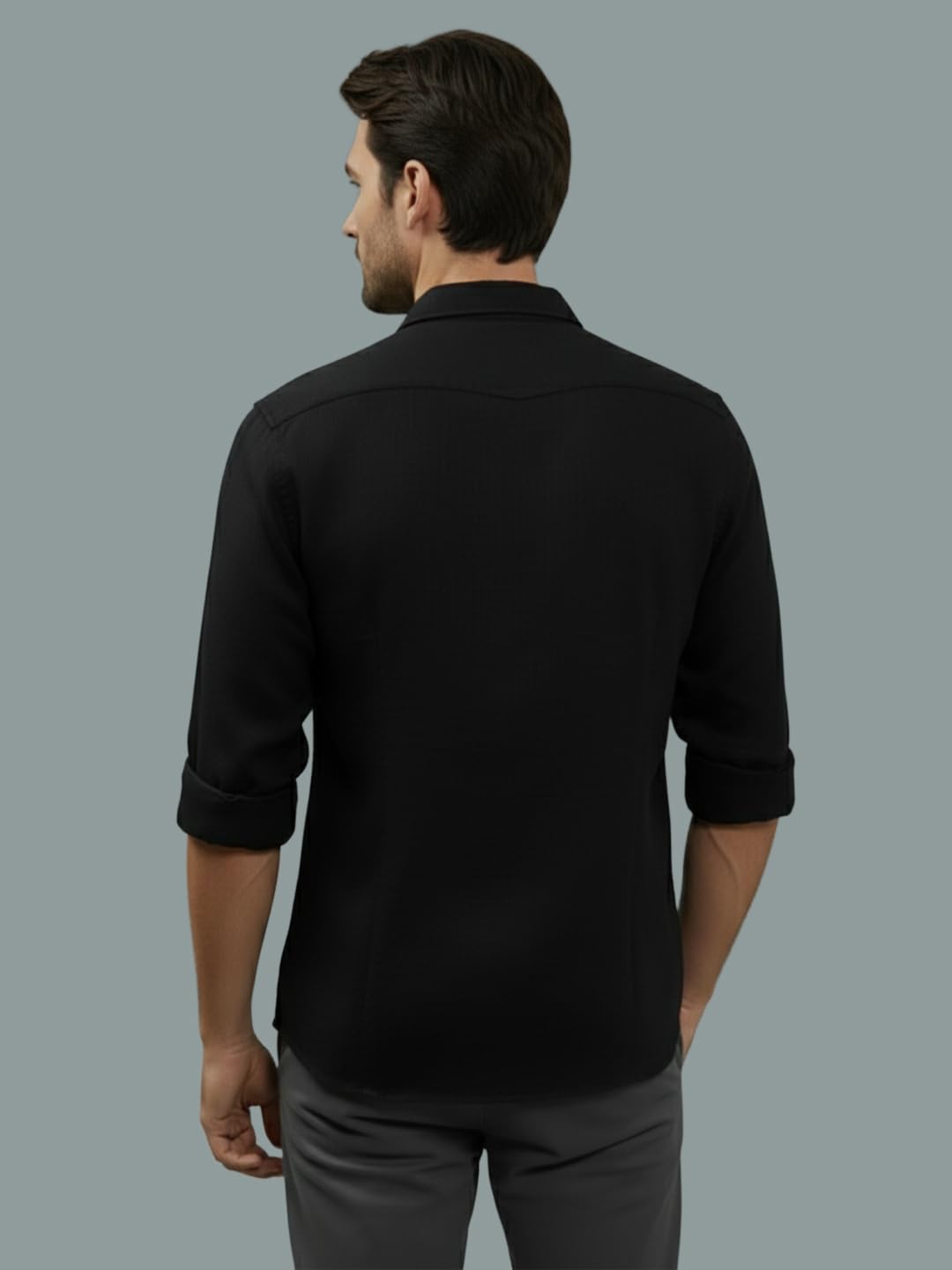 TerraDesi Men’s Essential Solid Cotton Blend Shirt