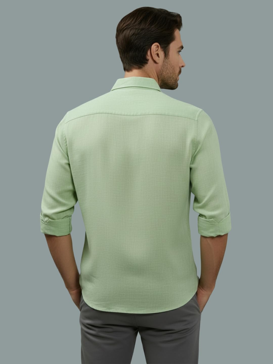 TerraDesi Men’s Essential Solid Cotton Blend Shirt