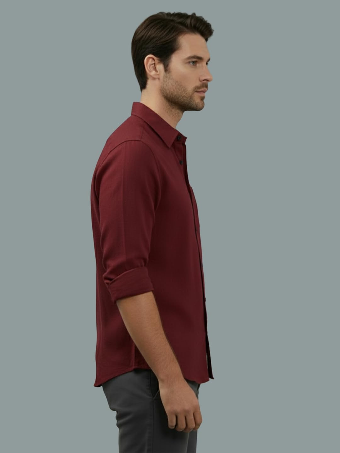 TerraDesi Men’s Essential Solid Cotton Blend Shirt