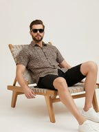 TerraDesi Tribal Grid Earthtone Shirt – Geometric Heritage Casual Wear