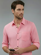 TerraDesi Men’s Essential Solid Cotton Blend Shirt
