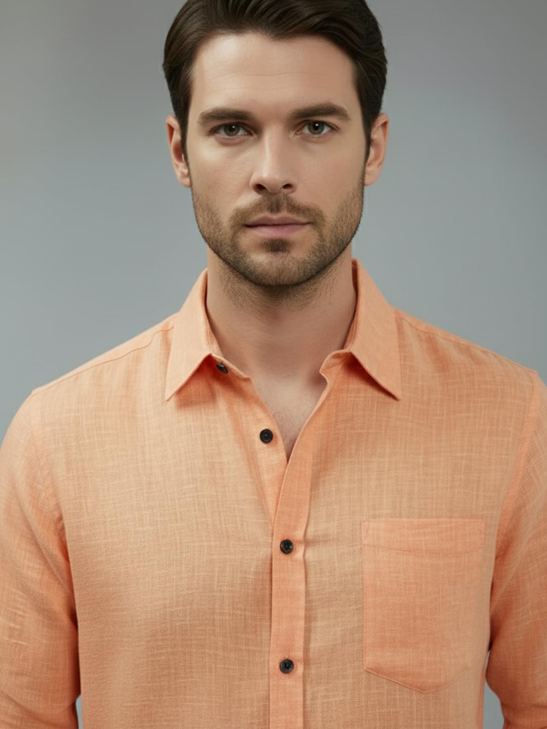 TerraDesi Men’s Essential Solid Cotton Blend Shirt