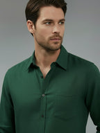 TerraDesi Men’s Essential Solid Cotton Blend Shirt