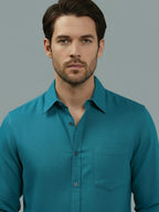 TerraDesi Men’s Essential Solid Cotton Blend Shirt