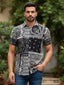 TerraDesi Monochrome Heritage Patchwork Paisley Shirt