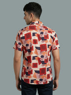 TerraDesi Geometric Clay Abstract Viscose Rayon Shirt