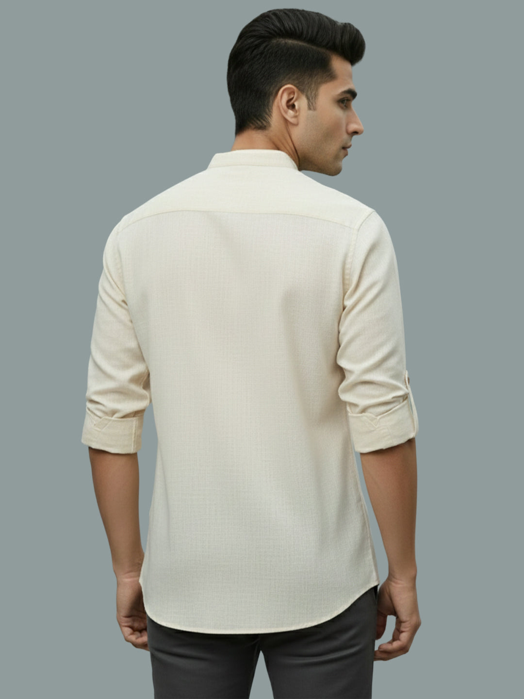TerraDesi Men's Casual Regular Fit Full Sleeve Pocket Contrast Kurta (SE119)