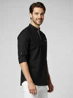 TerraDesi Men's Regular Fit Cotton Mandarin Collar Kurta (SE120)