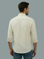 TerraDesi Saffron Ember Solid Cotton Formal Shirt