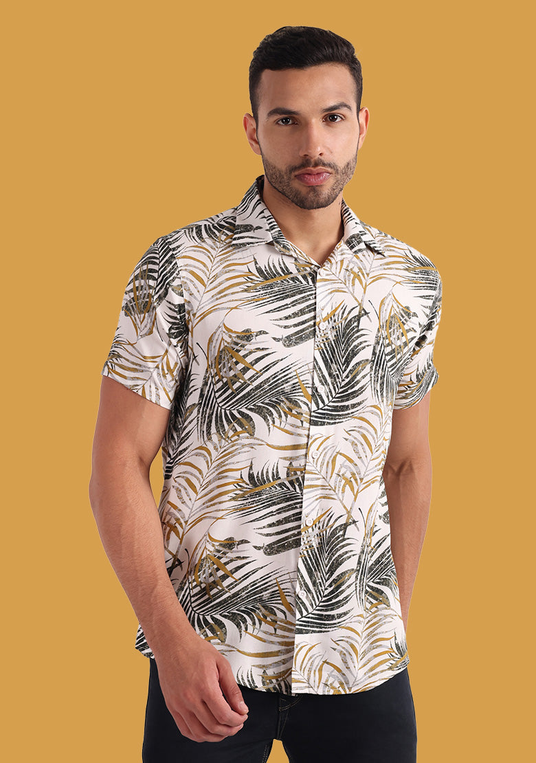TerraDesi Golden Palm Breeze Viscose Rayon Shirt Secondary image