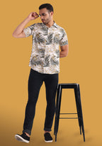 TerraDesi Golden Palm Breeze Viscose Rayon Shirt