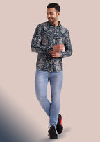 TerraDesi Midnight Garden Paisley Long Sleeve Shirt