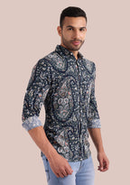 TerraDesi Midnight Garden Paisley Long Sleeve Shirt