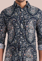 TerraDesi Midnight Garden Paisley Long Sleeve Shirt