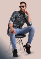 TerraDesi Midnight Garden Paisley Long Sleeve Shirt