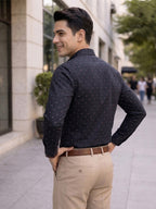 TerraDesi Urban Crest Printed Cotton Shirt for Men