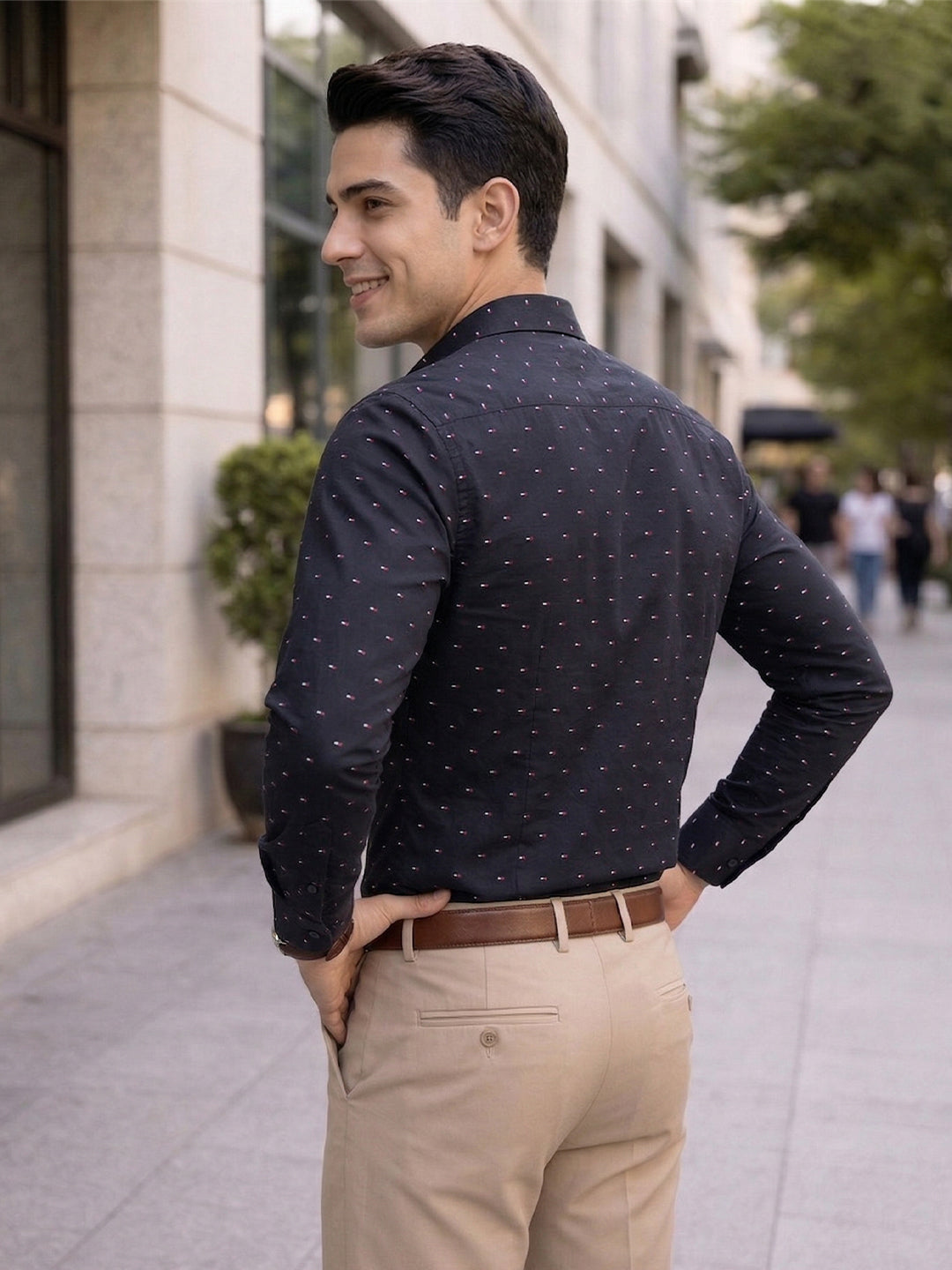 TerraDesi Urban Crest Printed Cotton Shirt for Men