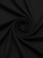 TerraDesi Men's Black Vertical Stripe Cotton Short Kurta