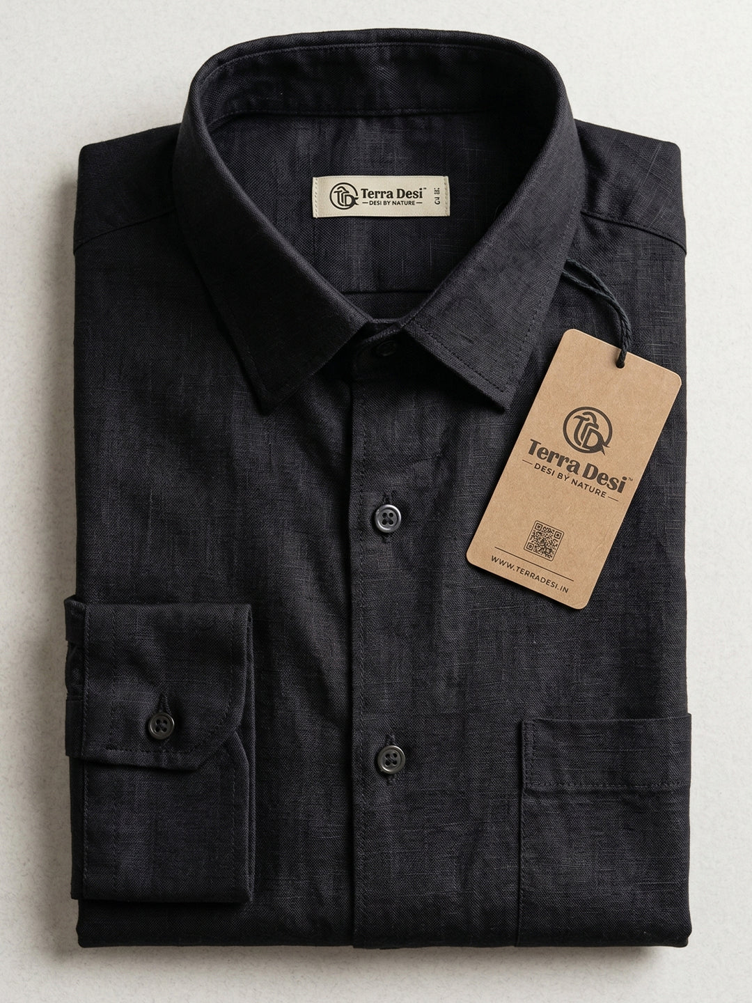 TerraDesi SunAura Yellow Cotton Classic Shirt