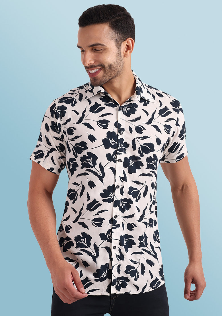 TerraDesi Midnight Floral Bloom Viscose Rayon Shirt Secondary image