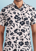 TerraDesi Midnight Floral Bloom Viscose Rayon Shirt