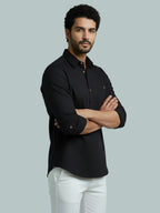TerraDesi Men's Solid Cotton Short Kurta | Casual Full Sleeve Regular Fit (SE89)