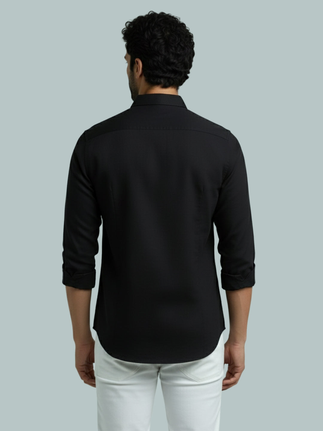 TerraDesi Men's Solid Cotton Short Kurta | Casual Full Sleeve Regular Fit (SE89)
