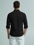 TerraDesi Onyx Midnight Solid Cotton Short Kurta