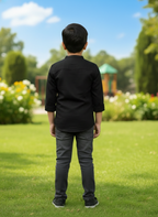 TerraDesi Junior Alabaster Grace Solid Mandarin Shirt