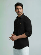 TerraDesi Men's Premium Cotton Short Kurta – Modern Ethnic Essential (SE82)