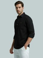 TerraDesi Men's Solid Cotton Short Kurta – Smart Everyday Style (SE88)