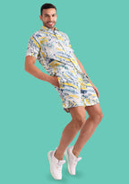 TerraDesi Azure Marble Swirl Viscose Co-Ord Set