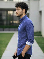 TerraDesi Charcoal Crosshatch Artisan Cotton Shirt